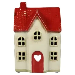 Keraaminen talolyhty sydänovella 15 cm