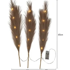 Koristeoksa höyhenillä 60 cm ruskea 3 kpl