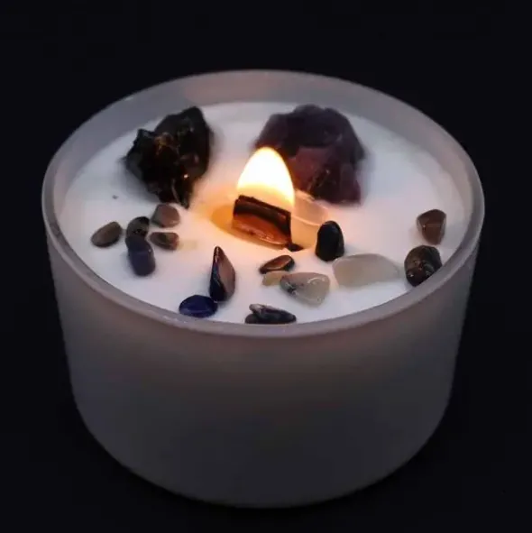 Kristallikynttilä Solar Plexus Chakra
