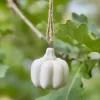 Kurpitsakoriste roikkuva valkoinen 3,5 cm