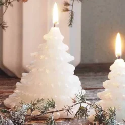 Kynttilä kuusi valkoinen 12,5 cm
