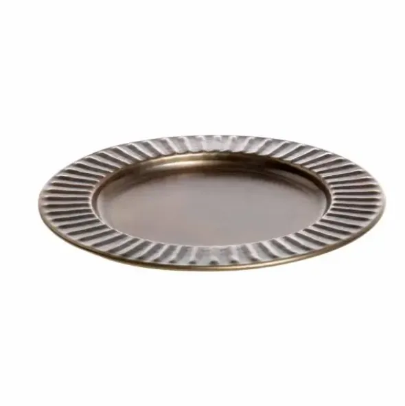 Kynttilänalunen antiikkipronssi 20 cm