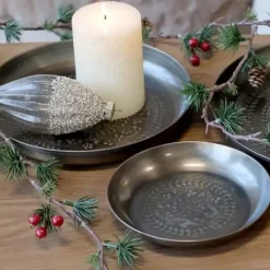 Kynttilänalunen antiikkipronssi 15 cm