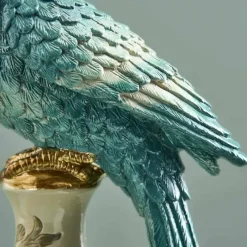 Kynttilänjalkasetti Turkoosit papukaijat 40 cm