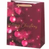 Lahjakassi Merry Christmas 32 cm pinkki