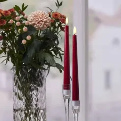 LED-antiikkikynttilä 2 kpl punainen