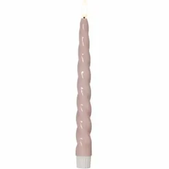 LED-antiikkikynttilä 2 kpl roosa