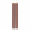 LED-antiikkikynttilä Stripe 2 kpl roosa