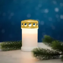 LED-hautakynttilä hämäräkytkimellä 12 cm