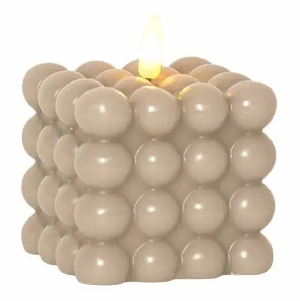 LED-Kuplakynttilä 9,5 cm beige