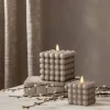 LED-Kuplakynttilä 9,5 cm harmaa