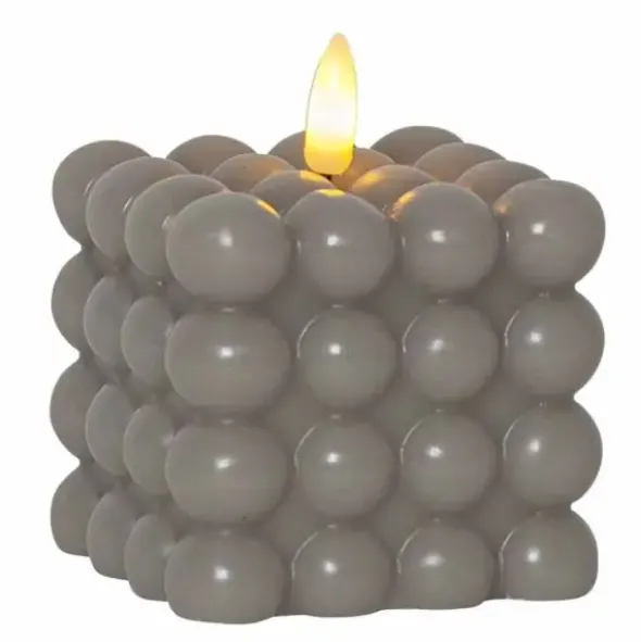 LED-Kuplakynttilä 9,5 cm harmaa