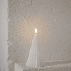 LED-kynttilä Joulukuusi valkoinen 18 cm