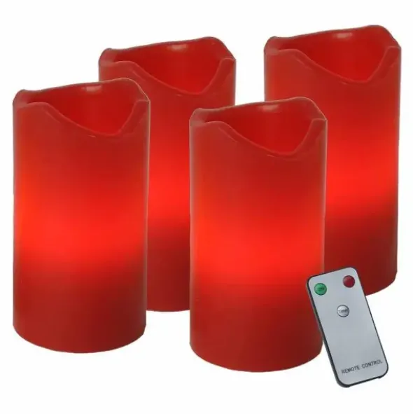LED-kynttilä 4 kpl setti + kaukosäädin