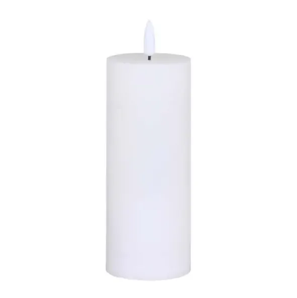 LED-kynttilä valkoinen kapea, eri kokoja