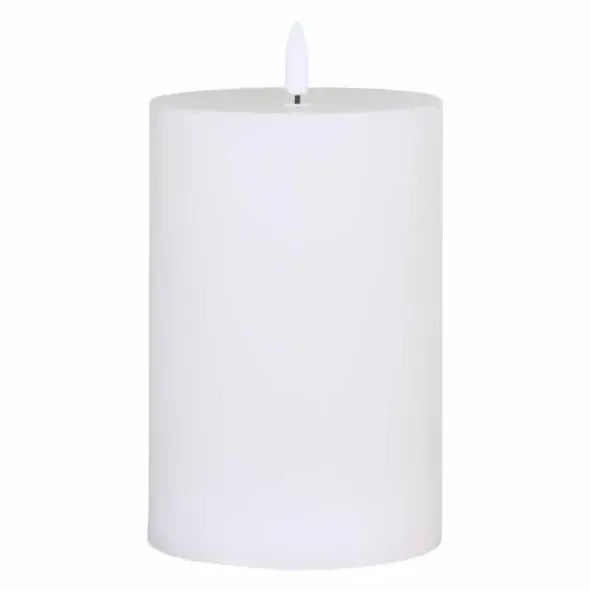 LED-kynttilä valkoinen paksu, eri kokoja