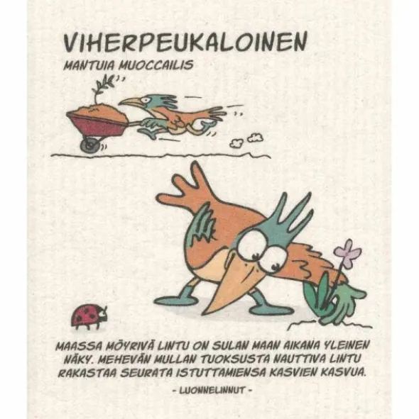 Luonnelinnut tiskirätti Viherpeukaloinen