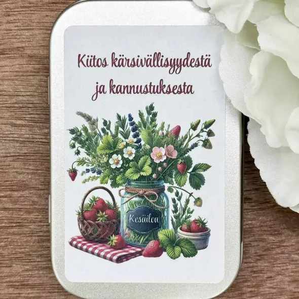 Mansikkapastillit Kiitos kärsivällisyydestä ja kannustuksesta