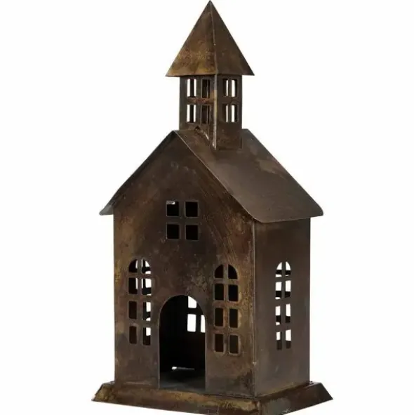 Metallinen talolyhty kirkkomalli 31 cm