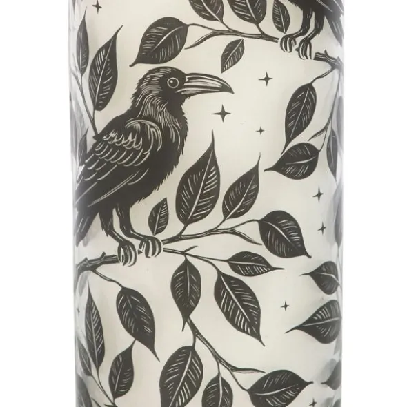 Mystic Raven tuoksukynttilä lasiastiassa