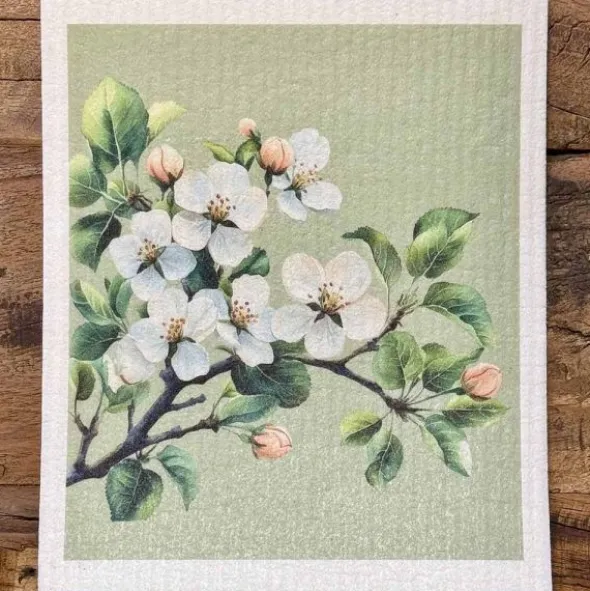 Omenankukkaoksa tiskirätti