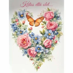 Postikortti Kiitos että olet…