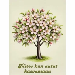Postikortti Kiitos kun autat kasvamaan