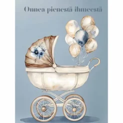 Postikortti Onnea pienestä ihmeestä sininen