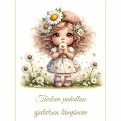 Postikortti Tuuleen puhallan