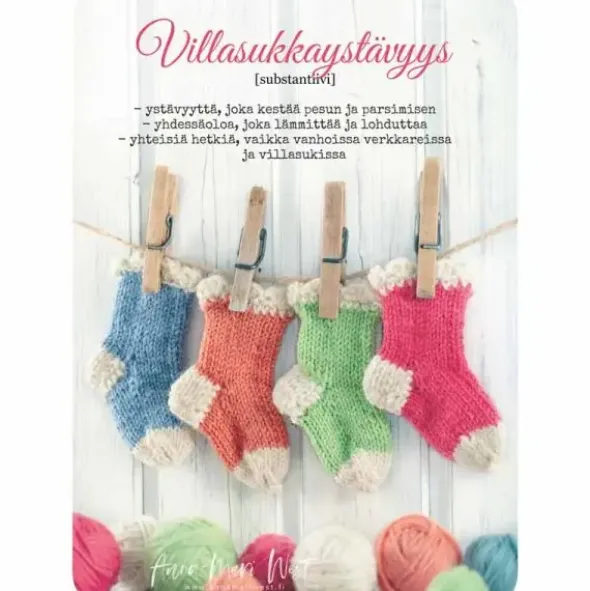 Postikortti Villasukkaystävyys