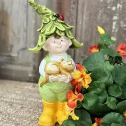 Puutarhakoriste Poika ja kissanpentu 29 cm