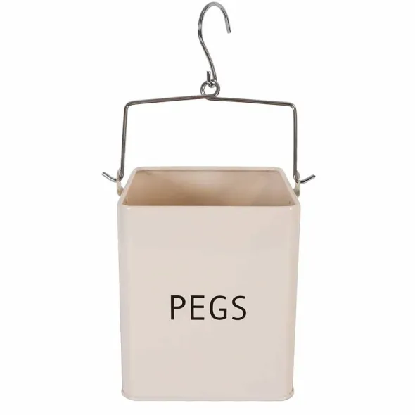 Pyykkipoikapurkki Pegs beige