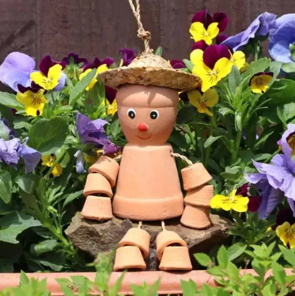 Ruukkukaveri olkihatussa 16 cm