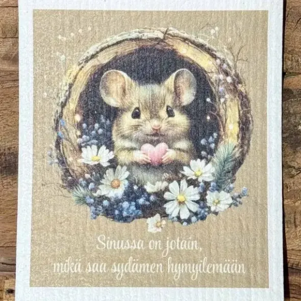 Saat sydämen hymyilemään tiskirätti