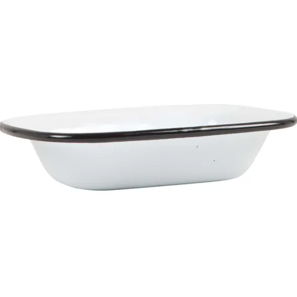 Saippua-alunen emalia valkoinen 15,5 cm