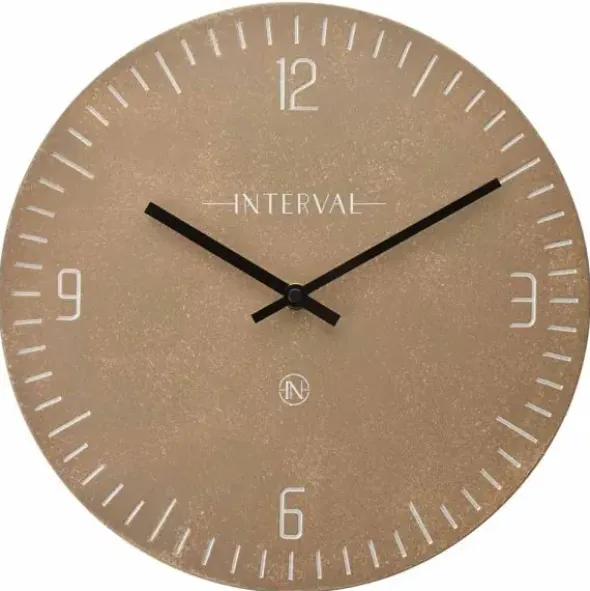 Seinäkello 30 cm Interval vaaleanruskea