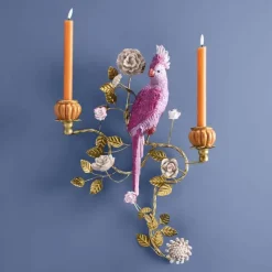 Seinäkynttelikkö Papukaija pinkki