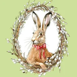 Servetti Bunny Portrait vihreä