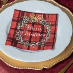 Servetti Merry Christmas punainen