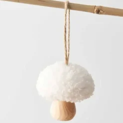 Sherpa sienikoriste 5,5 cm valkoinen