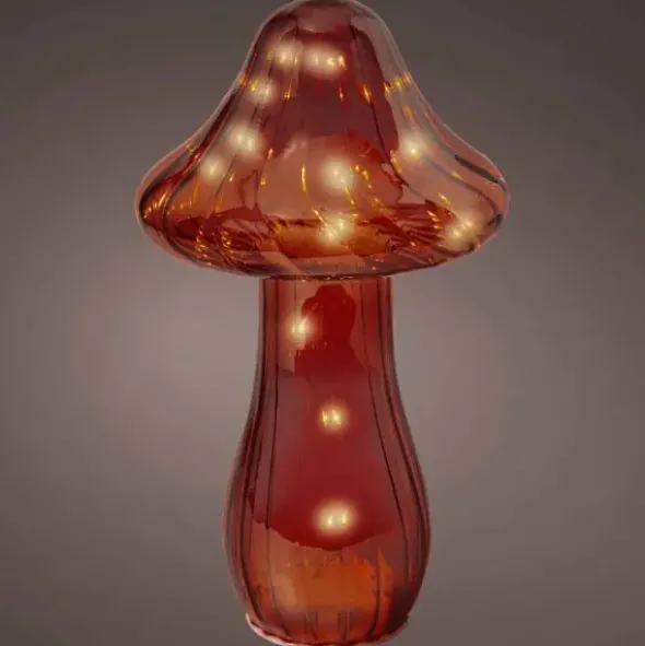 Sienikoriste led-valolla lasia 25 cm
