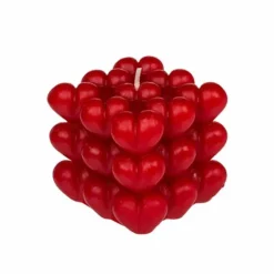 Sydänkynttilä 6 cm punainen
