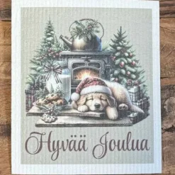 Takkatulen äärellä tiskirätti