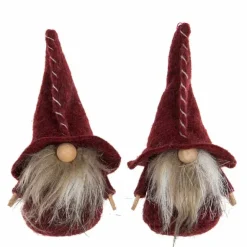 Tonttu tummanpunainen 10 cm