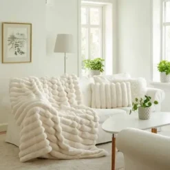 Torkkupeitto Luxus ivory 140×220 cm