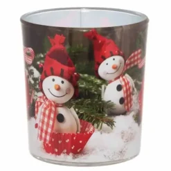 Tuoksukynttilä lasiastiassa Happy Christmas