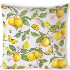 Tyynynpäällinen Sitruunat ja perhoset 40×40 cm