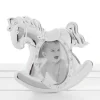 Valokuvakehys keinuhevonen hopea
