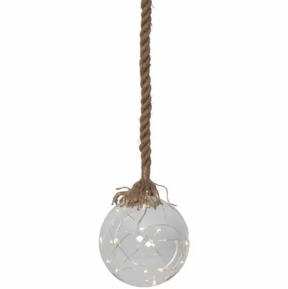 Valopallo juuttinarussa 15 cm
