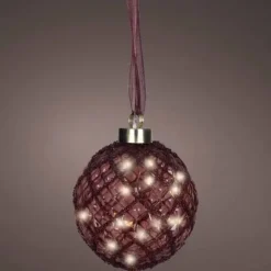 Valopallo viininpunainen 10 cm